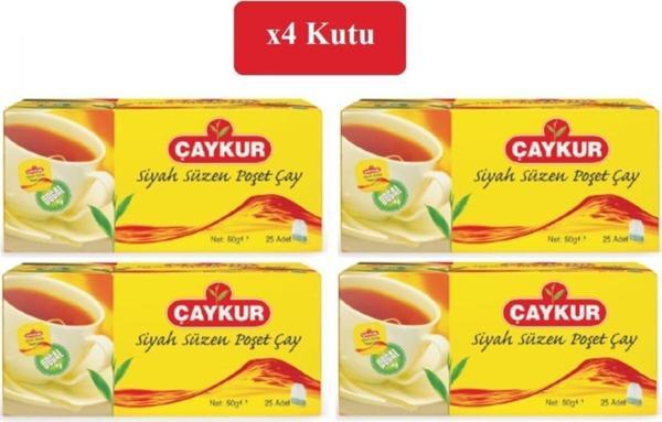 Çaykur 4 Kutu Bardak Süzen Siyah Çay 50 gr. - Image 1