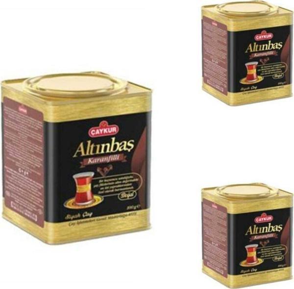 Çaykur Altınbaş Çayı Teneke Kutu Karanfilli 3 x 100 gr. - Image 1