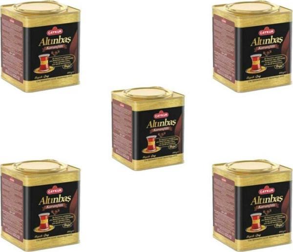 Çaykur Altınbaş Çayı Teneke Kutu Karanfilli 5 x 100 gr. - Image 1