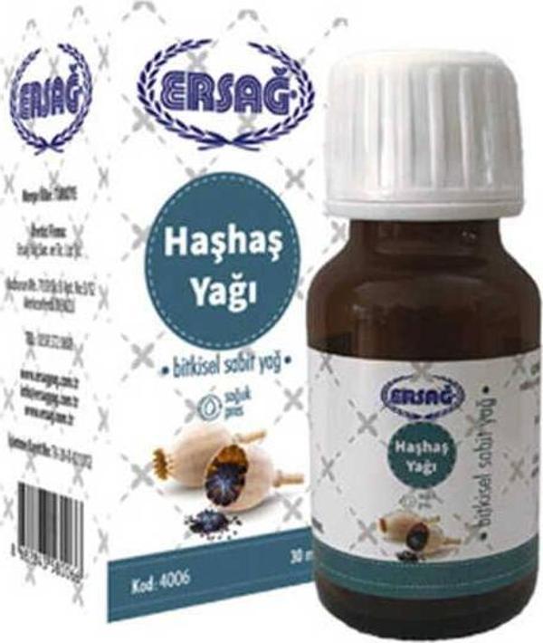 Ersağ Haşhaş Yağı Bitkisel Sabit Yağ  30 Ml. - Image 1