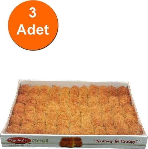Kardeşler Şekerleme İnce Sarma Kızarmış Tel Kadayıf Kutu 700 G x 3 Adet - Image 1