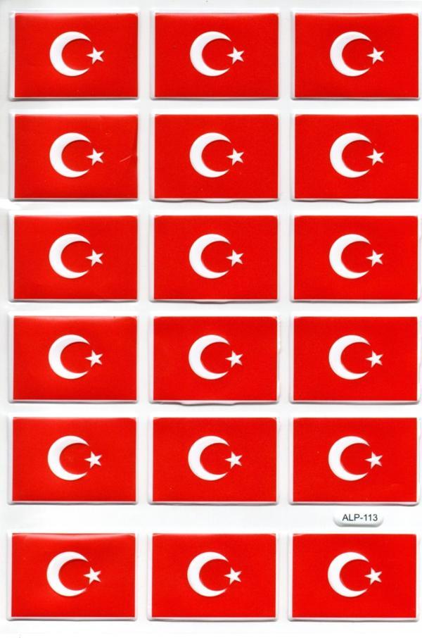 Sticker Kabartmalı A4 Boyutunda Stiker Defter, Planlayıcı Etiket-(lim113) -Türk Bayrağı - Image 1