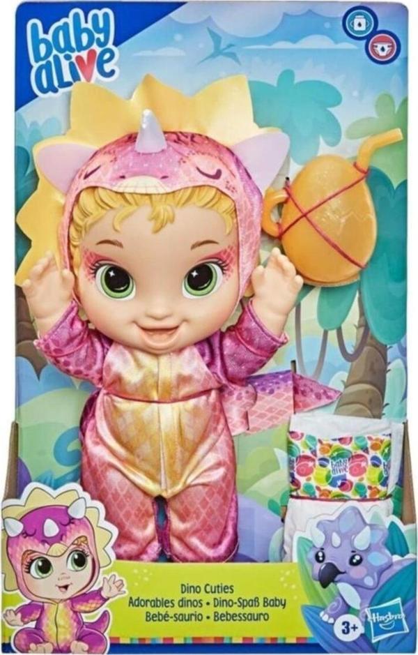 Baby Alive F0933 Dino Cuties Sarışın Bebessauro, Triceratops - Image 1