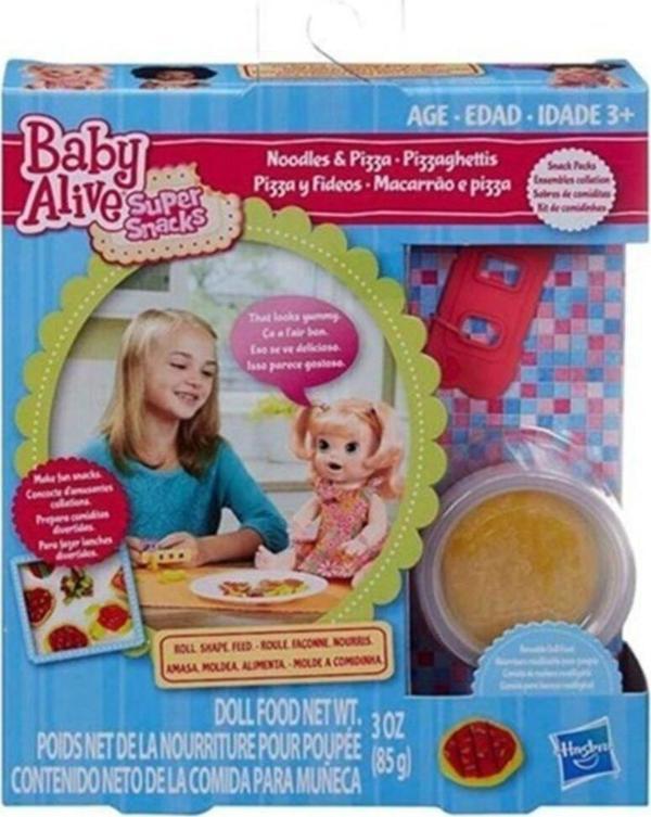 Baby Alive Super Snacks Yedek Mama Paketi - Noodle & Pizza B1454 - Image 1