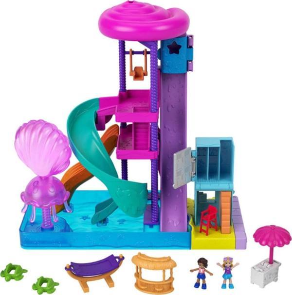 Polly Pocket Pollyville Kaydıraklı Su Parkı Gng65 Orjinal Ürün - Image 1