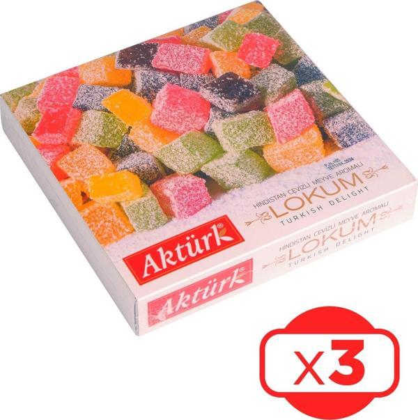 Aktürk Lokum Hindistan Cevizli Meyveli 300 gr x 3 Adet - Image 1