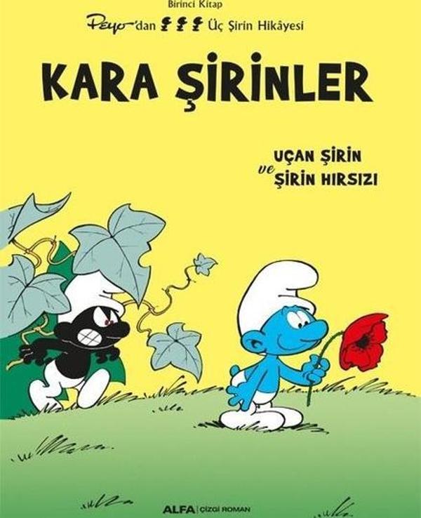 Kara Şirinler-Uçan Şirin ve Şirin Hırsızı - Birinci Kitap - Peyo'dan Üç Şirin Hikayesi - Alfa Yayıncılık - Image 1