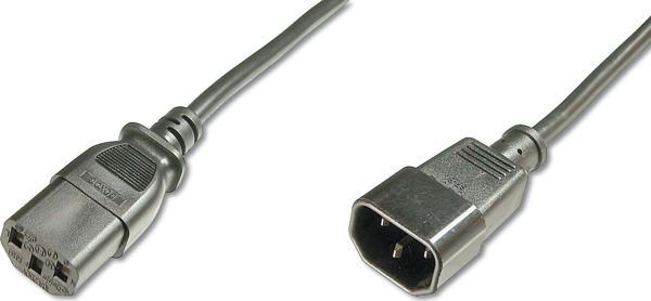 PC-Monitör Arası Güç Kablosu, C14 erkek - C13 dişi, 5 metre - Image 1