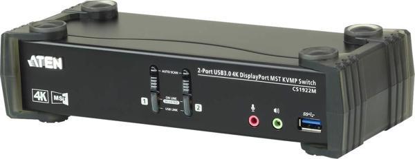 2-Port USB 3.0 4K DisplayPort MST KVMP™(Keyboard/Video Monitor/Mouse) Periferi (Çevre Cihazlarla (US - Image 1
