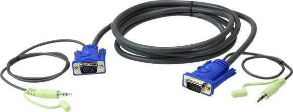 VGA Kablosuz, 15 metre, 3.5mm Stereo Ses Bağlantılı&lt;br&gt;15M VGA Cable with 3.5mm Stereo Audio - Image 1