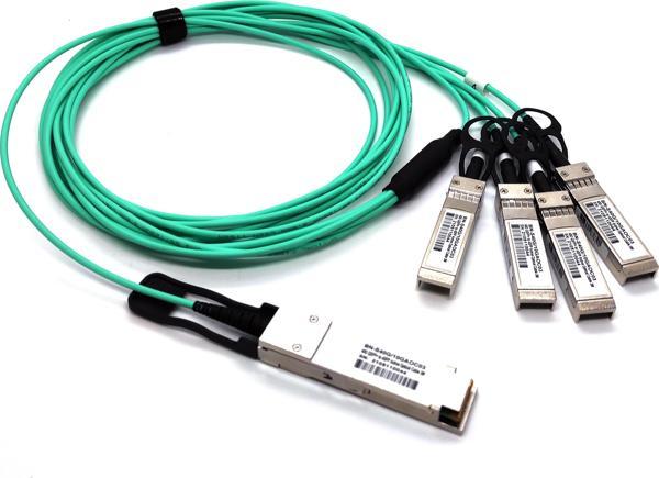 Beek 40G QSFP +4x10G SFP+, AOC Kablosu, 5 metre 40G QSFP+ to 4x10G SFP+, AOC Cable, 5 meters - Image 1