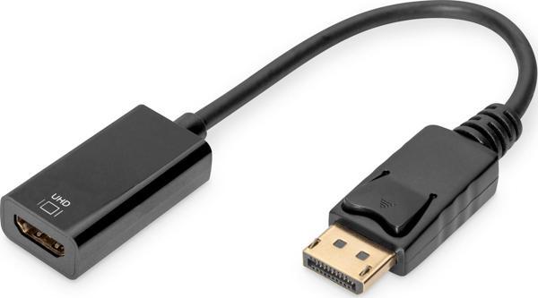 Digitus Aktif DisplayPort &lt;-&gt; HDMI Adaptörü / Çeviricisi, DP Erkek &lt;-&gt; HDMI Tip A Dişi,  - Image 1