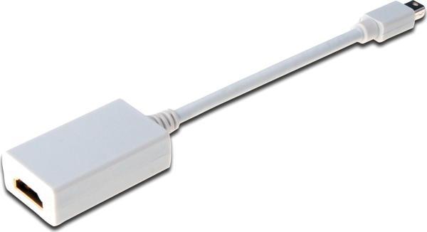 Digitus Mini DisplayPort (mini DP) &lt;-&gt; HDMI Adaptörü, mini DP Erkek - HDMI tip A Dişi, 0.15 me - Image 1