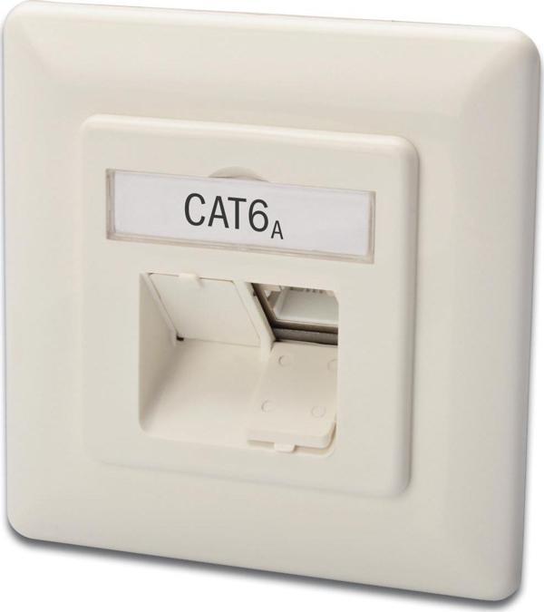 Digitus Sıva Altı İkili RJ-45 Priz, CAT. 6A Class EA, Shielded (Zırhlı), 2 x RJ45 - Image 1