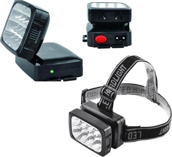 12 Ledli Şarjlı Kafa Lambası Power Ledli Kafa Feneri Tepe Lambası - Image 1
