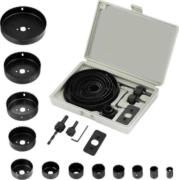 16 Parça Panç Seti Ağaç Kesme Testere Matkap Ucu Takımı Alçıpan Tavan Kesme - Image 1