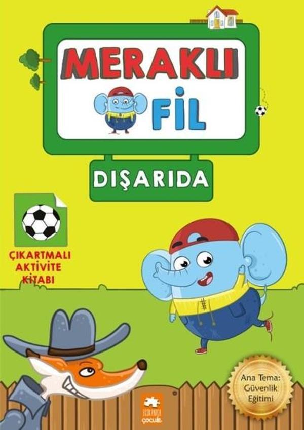 Meraklı Fil-Dışarıda-Çıkartmalı Aktivite Kitabı - Eksik Parça Yayınları - Image 1