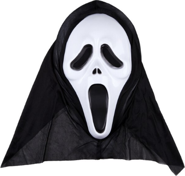 Kapşonlu Çığlık Maskesi Scream Maskesi - Hayalet Maskesi 33x21 cm - Image 1