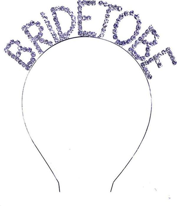 Kristal Taşlı Gümüş Renk Bride To Be Gelin Tacı - Image 1