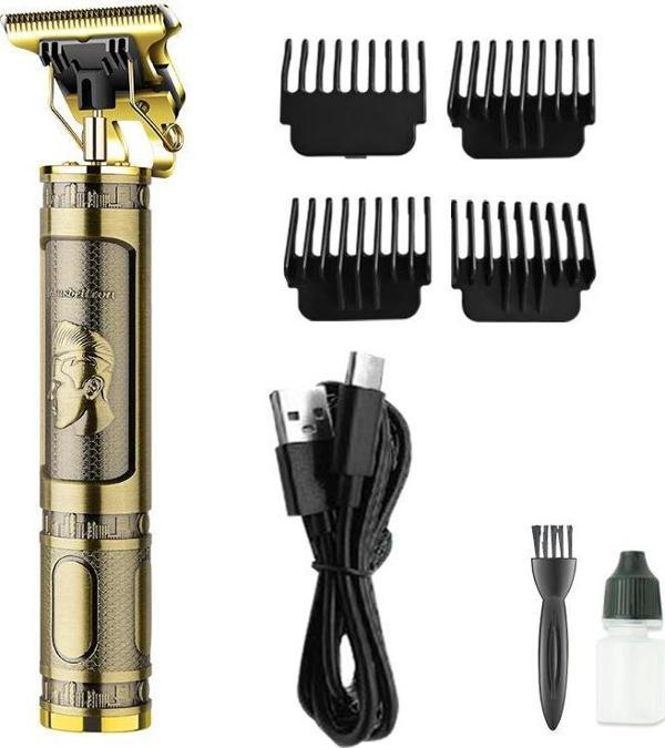PS-033 Çelik Kasa Profesyonel T-bıçak Saç Sakal Ense Ve Çizim Tıraş Makinesi - Image 1