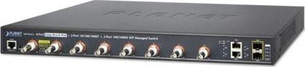 8-port Coax + 2-port 10/100/1000T + 2-port 100/1000X SFP Long Reach PoE over Coaxial Managed Switch - Image 1