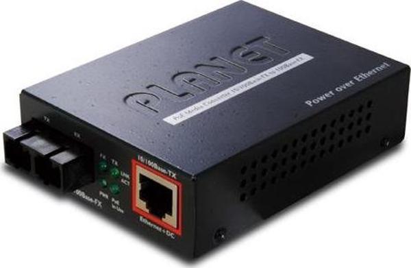 PoE Media Converter&lt;br&gt;100Base-FX to 10/100Base-TX (SC Multimode 2 km)&lt;br&gt;IEEE 802.3af P - Image 1