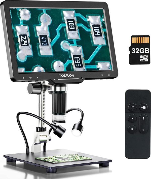 TOMLOV DM501 10.1 Inc HDMI Dijital Mikroskop 1300x, 24MP - Image 1
