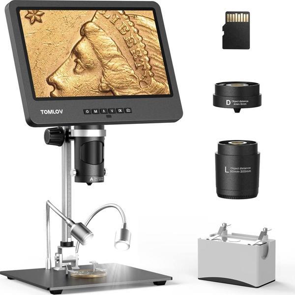 TOMLOV DM602 10.1 Inc Ekranlı HDMI Dijital Mikroskop, 3 Lensli - Image 1