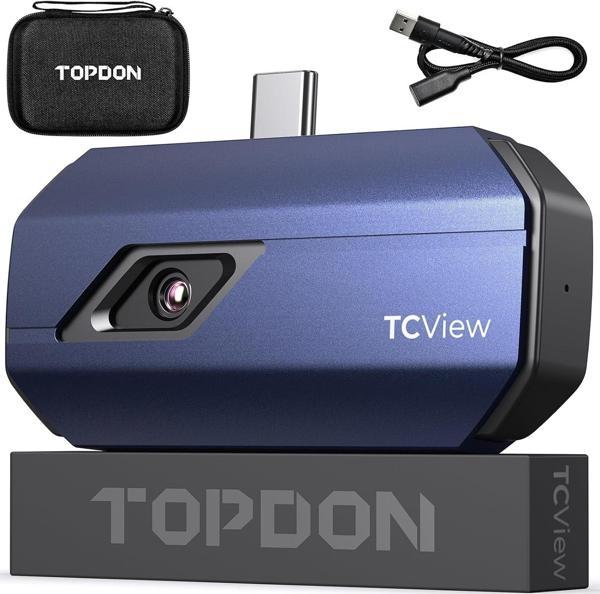 TOPDON TC001 Android için Termal Kamera, 256 x 192 IR Yüksek Çözünürlük - Mavi - Image 1