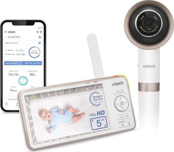 VTech V-Care 1080p FHD Beşik Üstü WiFi Akıllı Bebek Monitörü - Image 1