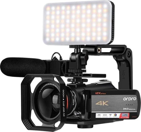 ORDRO AC5 UHD 4K Video Kamera 12x Optik Yakınlaştırma 3.1 Inc IPS - Image 1