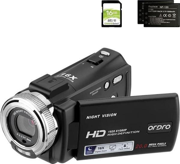 ORDRO HDV-V12 HD 1080P Video Kamera Kaydedici - Image 1