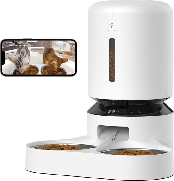 PETLIBRO 2 Kedi için Kameralı Oto Besleyici, 1080P HD Gece Görüşlü - Beyaz - Image 1