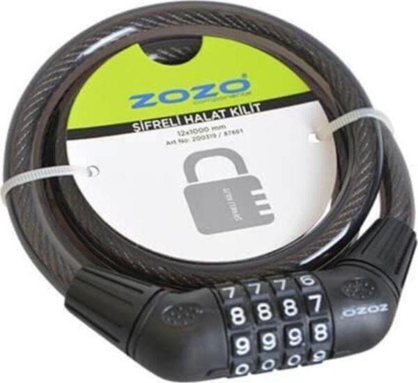 Zozo 12 x 1000Mm Şifreli Bisiklet Kilidi - Image 1