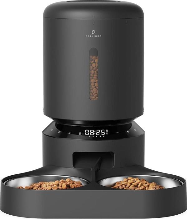 PETLIBRO İki Kedi ve Köpek İçin Otomatik Kedi Maması Dispenseri 5L - Siyah - Image 1