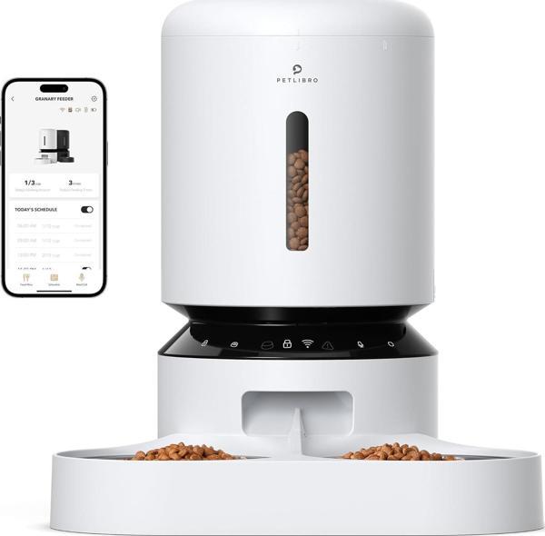 PETLIBRO Otomatik Kedi Mama Kapları, 5G WiFi Evcil Hayvan Besleyici - Beyaz - Image 1
