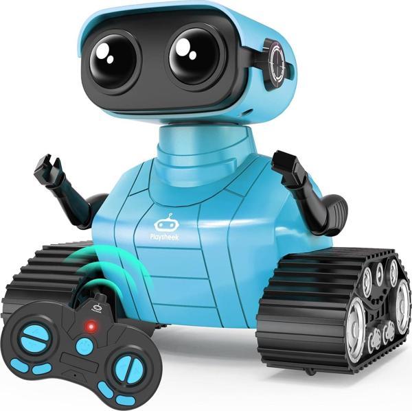 Playsheek Uzaktan Kumandalı Robot Oyuncak Şarj Edilebilir Emo Robot - Mavi - Image 1