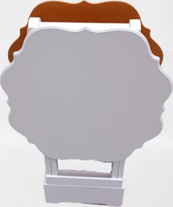 Çanta Zigon 90081 Sehpa Yonca Model İkili Tk Ahşap MDF Beyaz ve Hardal Renk Uyum - Image 1
