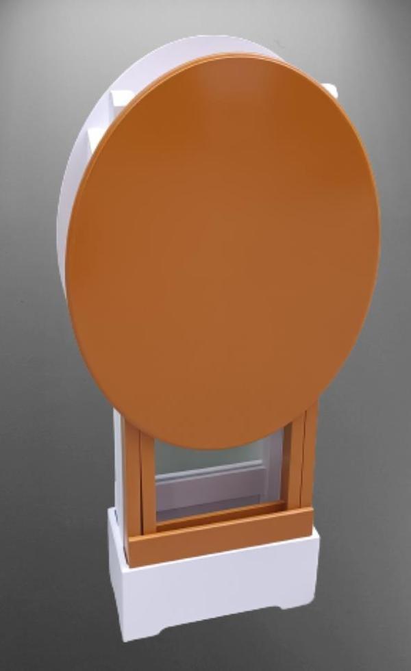 Çanta Zigon 90119 Sehpa Oval Model 2ili Takım Mdf Hardal-Beyaz Renk Uyum El Yapım - Image 1