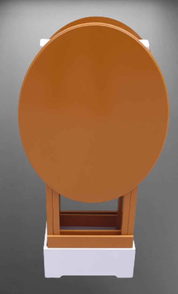 Çanta Zigon 90120 Sehpa Oval Model İkili Takım Mdf Hardal Renk Uyumu El Yapımı  - Image 1