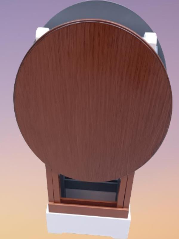 Çanta Zigon 90123 Sehpa Oval Model İkili Takım Mdf  Gri-Ceviz Renk Uyum El Yapım - Image 1