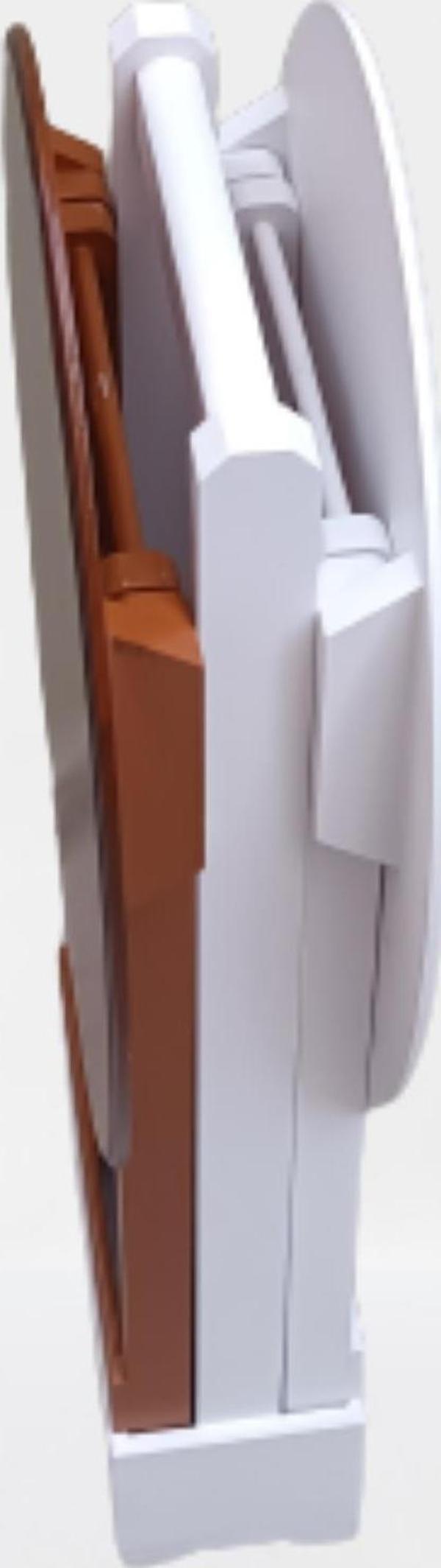 Çanta Zigon 90125 Sehpa Oval Model İkili Takım Mdf Ceviz-Beyaz Renk Uyum El Yapım - Image 1