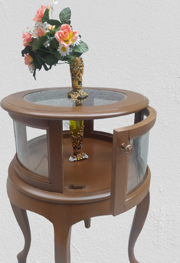 Gümüşlük 18219 Yuvarlak MODEL Leylek Bacak Parlak Ceviz Kayın Aslan Ayak El Yapım - Image 1