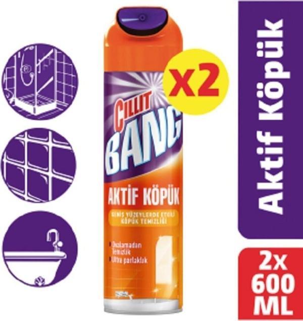 Cillit Bang CB Banyo Temizleyici Aktif Köpük 600 ML x 2 Adet - Image 1