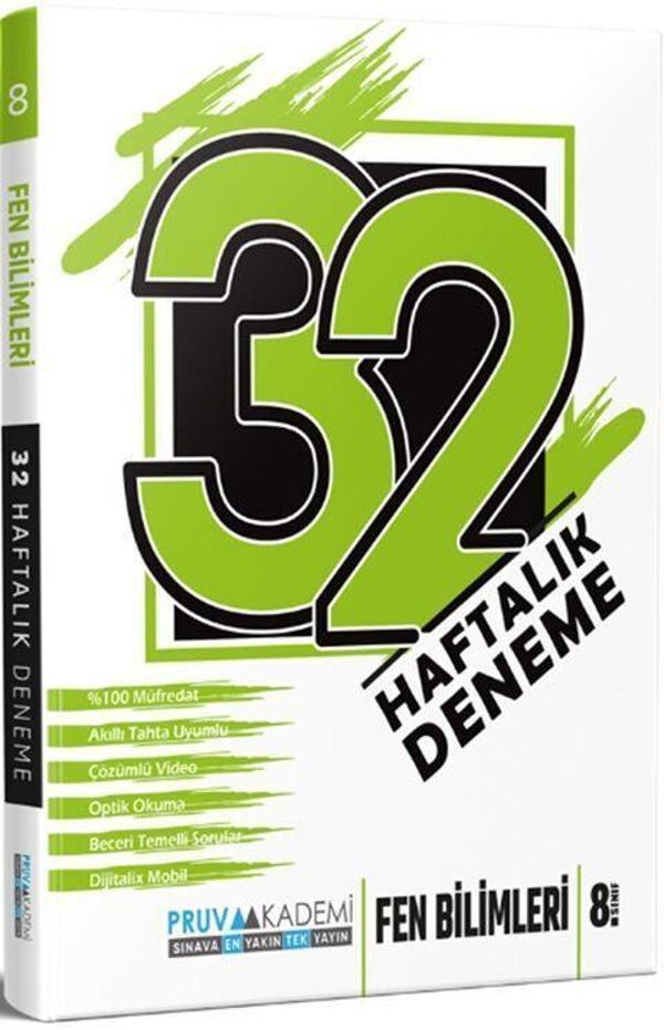 8. Sınıf Fen Bilimleri 32 Haftalık Deneme - Pruva Akademi - Image 1