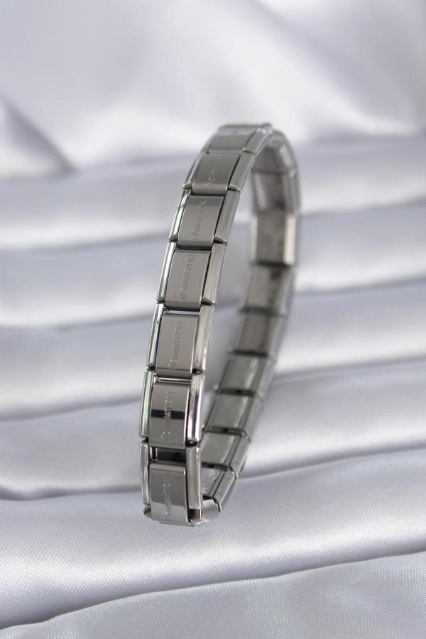 316L Çelik Gümüş Renk Nominaition Model Kadın Bileklik - Image 1