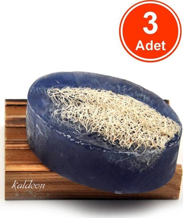 Kabak Lifli El Yapımı Doğal Aktif Karbon Sabunu 120 G x 3 Adet - Image 1