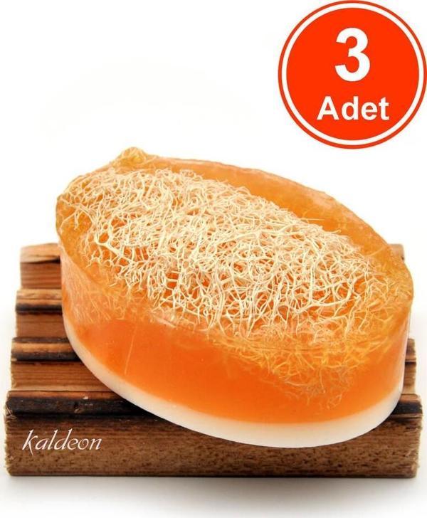 Kabak Lifli El Yapımı Doğal Ballı Keçi Sütü Sabunu 120 G x 3 Adet - Image 1
