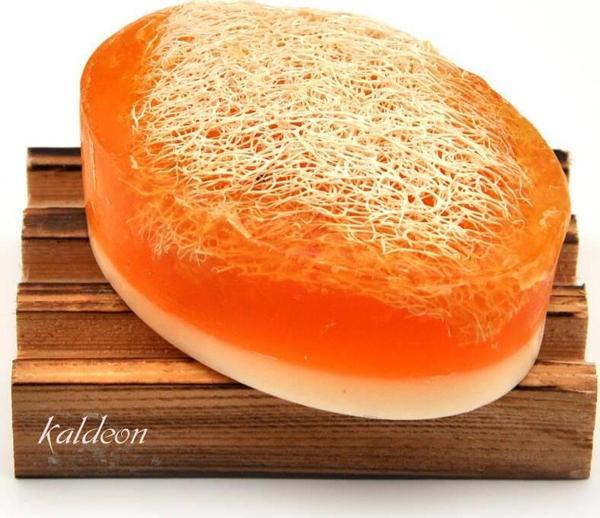 Kabak Lifli El Yapımı Doğal Ballı Pirinç Sabunu 120 G - Image 1