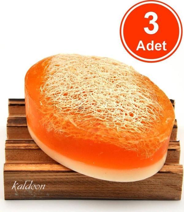 Kabak Lifli El Yapımı Doğal Ballı Pirinç Sabunu 120 G x 3 Adet - Image 1